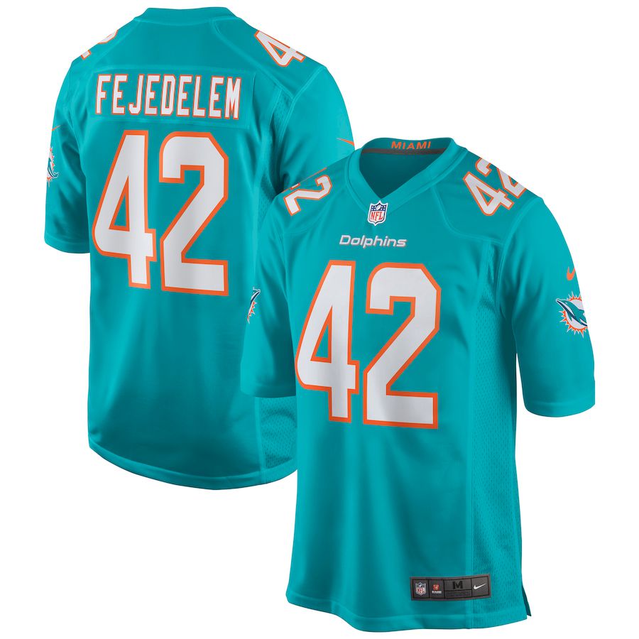 Men Miami Dolphins #42 Clayton Fejedelem Nike Green Game NFL Jersey->miami dolphins->NFL Jersey